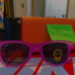 Purple rayban sunglasses